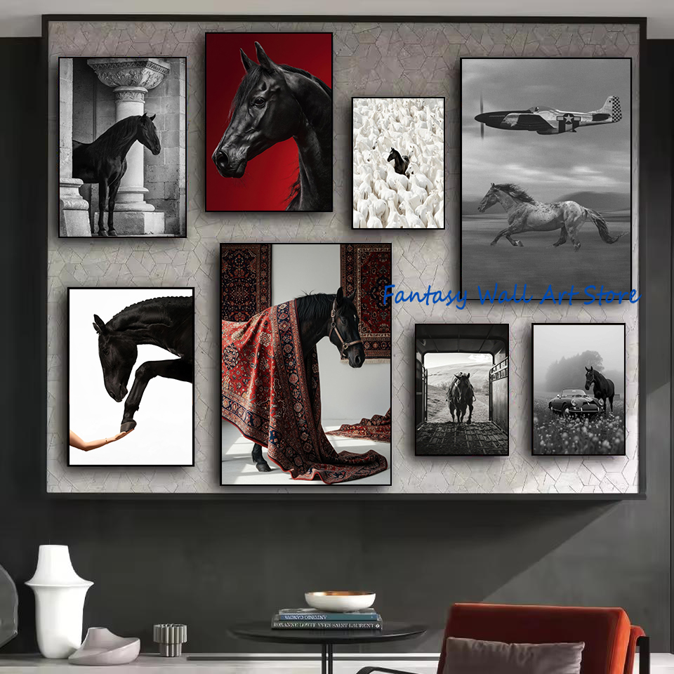 Luxury Lifestyle Homes Photos - Fotos de Cavalos Pretos Vintage, Arte